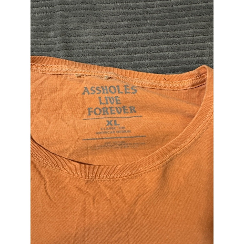 A$$holes Live Forever Unisex Adults Graphic Long Sleeve T-Shirt Peach Xl - Picture 2 of 5